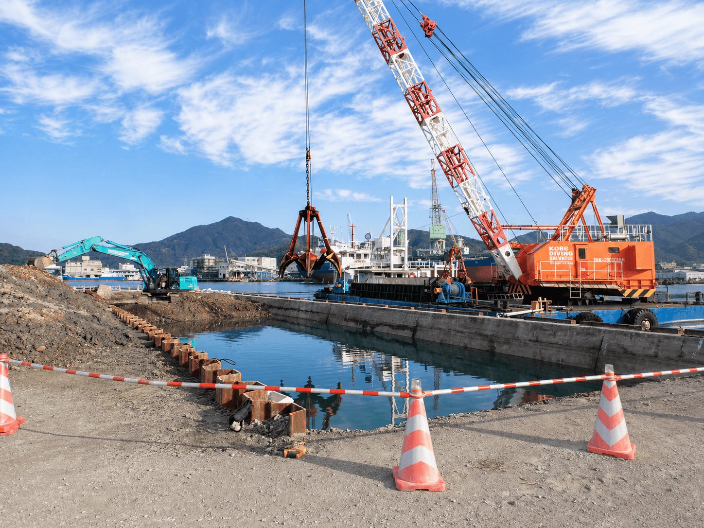 防災・復旧工事の現場風景